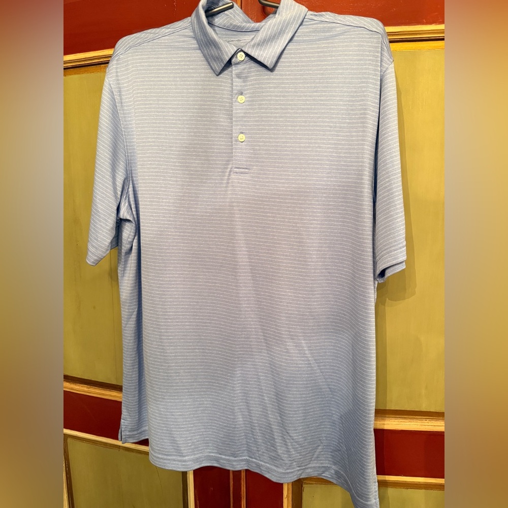 Walter Hagan Golf Shirt. Blue/Blue Stripes. XL Like new.